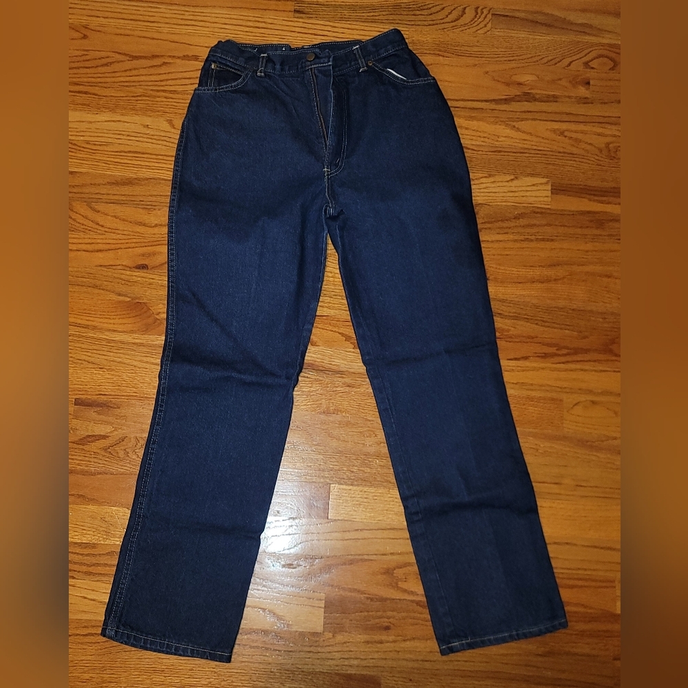 Vintage Chic Dark Blue Denim Jeans
